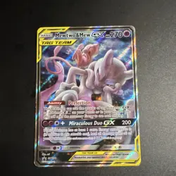 Pokemon TCG Mewtwo & Mew GX SM191 TAG TEAM Psychic Basic Holo Promo Card - Image 1