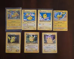 7 Unique Pikachu Card Lot Pokemon TCG - Image 1