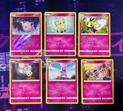 6x Fairy Pokemon Cards Lot Pink Cute Mixed NM Bulk Bundle Reverse Holo (Lot#4) - Image 1