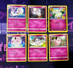 6x Fairy Pokemon Cards Lot Pink Cute Mixed LP NM Sylveon Eevee XY Fee (Lot#7) - Image 1
