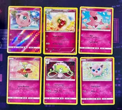 6x Fairy Pokemon Cards Lot Pink Cute Mixed LP MP Bulk Bundle Reverse Holo(Lot#9) - Image 1