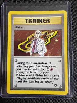 Pokemon TCG Blaine Trainer Gym Challenge Holo Card 17/132 - Image 1