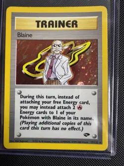 Pokemon TCG Blaine Trainer Gym Challenge Holo Card 17/132 - Image 3