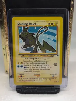 Pokemon TCG Shining Raichu Card Neo Destiny 111/105 MP/LP - Image 2