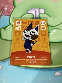 #361 Purrl AUTHENTIC Nintendo Animal Crossing Amiibo NFC Card Series 4 - Image 1