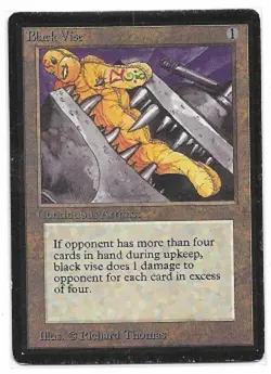 MTG magic cards 1x Black Vise Beta Heavy Play, English - Image 1