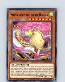 Yu-Gi-Oh Nowru Aries The Vernal Dragon BACH-EN096 1st Edition Common Card NM - Image 1