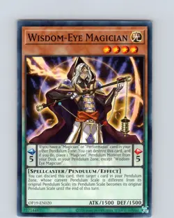 Yu-Gi-Oh TCG Wisdom-Eye Magician OP19-EN020 Unlimited Regular Common Card NM - Image 1