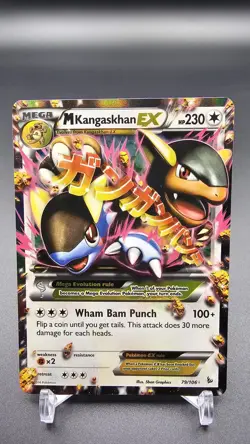 Pokemon TCG M Kangaskhan EX Ultra Rare Holo Card 79/106 XY Flashfire - Image 1