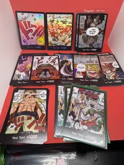 One Piece TCG Don !! Card Lot 41 All Foil Luffy Sanji Shanks Whitebeard Boa - Image 1