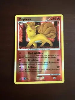 Vulpix SH6 Platinum Shiny Secret Rare Reverse Holo 2009 Pokemon TCG Card - MP - Image 1