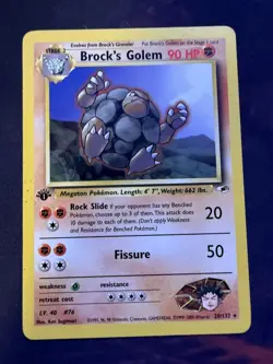 Pokemon Card - Brock's Golem Gym Heroes 20/132 Rare 1st Edition - Image 1