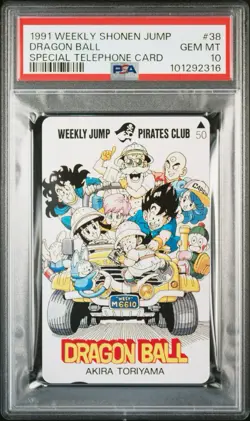 1991 Weekly Shonen Jump Dragon Ball Special Telephone Card 38 PSA 10 - Image 1