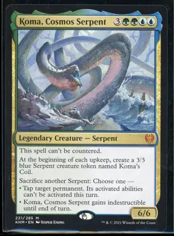 Magic The Gathering MTG Koma, Cosmos Serpent Kaldheim Near Mint 221/285 - Image 1