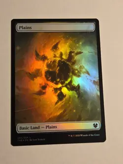 Plains FOIL X1 THB MTG Theros Beyond Death Full Art Borderless - Image 1