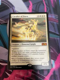 MTG - CAVALIER OF DAWN - MYTHIC - M20 - LP - Image 1