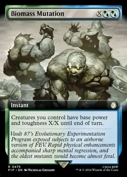 Biomass Mutation - Extended Art Light Play, English Magic the Gathering MTG Univ - Image 1