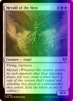 MTG Magic the Gathering Herald of the Host (30/1455) Commander Masters NM FOIL - Image 1