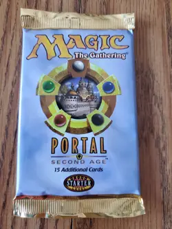 MAGIC THE GATHERING Portal Second Age (1998) Factory Sealed Booster Pack - Image 1