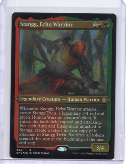 Stangg, Echo Warrior 533 Foil Etched Dominaria United DMC MTG LP - Image 1