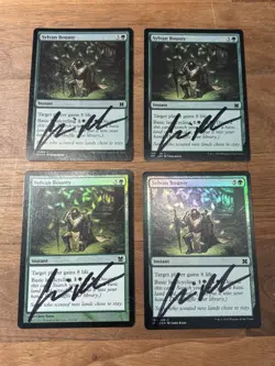 MTG x4 Sylvan Bounty Modern Masters Signed Foil Magic The Gathering - Image 1