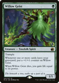 [MTG] Willow Geist (Foil) (207) (MID) NM - Image 1