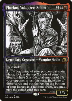 [MTG] Florian, Voldaren Scion (Foil) (Showcase) (318) (MID) NM - Image 1