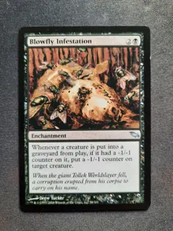 Magic the Gathering MTG - 1 x Blowfly Infestation - Shadowmoor - EX - Image 1