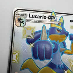 Pokemon TCG Lucario GX SV64/SV94 Hidden Fates Full Art Holo Shiny Near Mint - Image 5