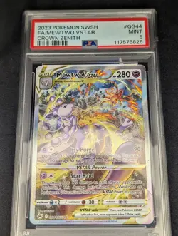 PSA 9 Mewtwo VSTAR - GG44/GG70 - Crown Zenith - Pokemon TCG - Image 1