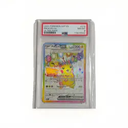 Pokemon 2024 Pikachu ex 219/191 Sv08 Surging Sparks Ultra Rare Holo PSA 8 - Image 1