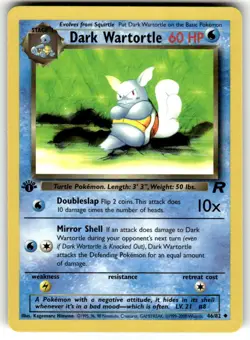 Pokemon TCG Team Rocket (1st Edition) #46/82 Dark Wartortle LP+ - Image 1