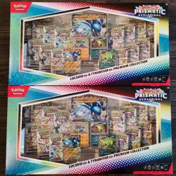 NEW TCG Lucario ex & Tyranitar ex Pokemon Sealed Prismatic Evolutions - Image 1