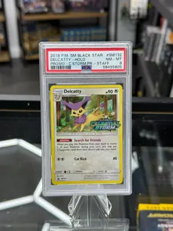 PSA 8 Pokemon Delcatty STAFF Prerelease Promo Celestial Storm SM132 RARE Holo - Image 1