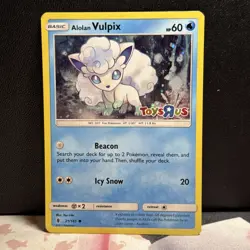 Alolan Vulpix - 21/145 Holo Pokemon Guardians Rising Toys R Us Stamped Promo - Image 1
