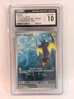 CGC 10 Wattrel 178/167 Twilight Masquerade Illustration Rare Holo Pokemon TCG - Image 1