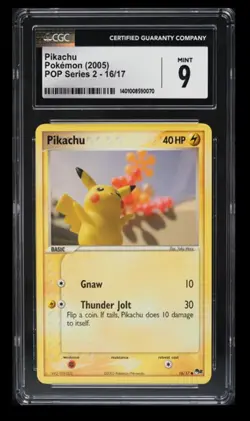 2005 Pokemon POP Series 2 Pikachu CGC 9 English #16 - Image 1