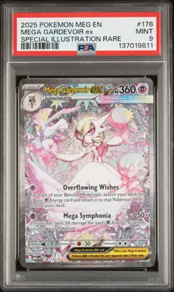 2025 POKEMON MEG EN-MEGA EVOLUTION #178 MEGA GARDEVOIR EX PSA 9 - Image 1