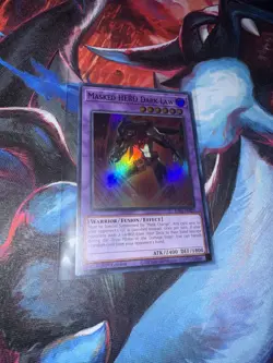 Masked HERO Dark Law X3 Super Rare RA01-EN025 1st NM Yu-Gi-Oh! - Image 1
