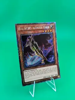 Yu-Gi-Oh! Evil HERO Adusted Gold RA04-EN029 Platinum Secret Rare - Image 1