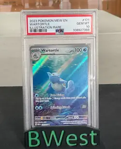 PSA 10 Wartortle 151 AR Art Rare 171/165 English 2023 Pokemon TCG Graded Card - Image 1