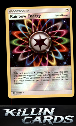 Reverse Holofoil Rainbow Energy 137/149 Pokemon Uncommon SM Base Set Card NM - Image 1