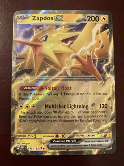 Zapdos ex 145/165 Sv: Scarlet & Violet 151 Holo Double Rare Pokemon TCG Card - Image 1