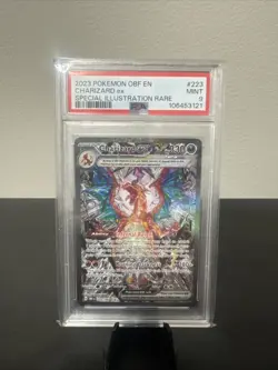 2023 Pokemon TCG Charizard EX Holo Rare Card 223/197 SV03 Obsidian Flames PSA 9 - Image 1