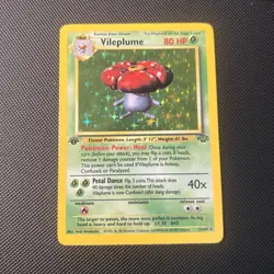 Vileplume 15/64 1st Edition Holo Jungle 1999 WOTC Holo Rare Pokemon Card TCG LP - Image 1