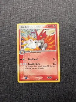 Pokemon TCG Blaziken Holo Rare Card 1/17 Pop Series 1- MP - Image 1