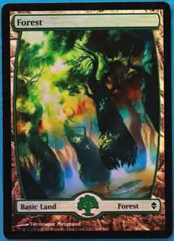 Forest (248) FOIL Zendikar PLD Extended / Full Art CARD (462856) ABUGames - Image 1