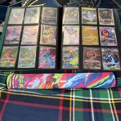 Pokemon card 18 lot mainly full art with play mat - Image 1