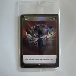Riftbound “Fist Bump” Buff Double Sided Promo Card (LIMITED EXCLUSIVE) - Image 1