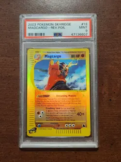 🔥🔥PSA 9 Magcargo Reverse Holo Rare Pokemon Card Skyridge 14/144 Mint🔥🔥 - Image 1